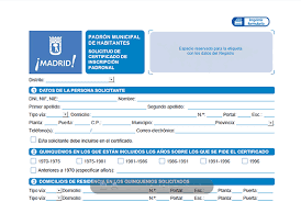 Certificado de Empadronamiento