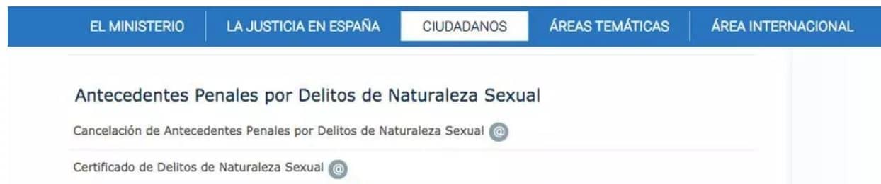   certificado delitos sexuales 